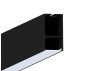 Профиль алюминиевый LEDUA АЛ-44 + рассеиватель для LED ленты подвесной/накладной 2 м Черный