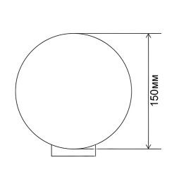 Куля діаметр 150 біла Lemanso PL2102 макс. 25W + база з E27