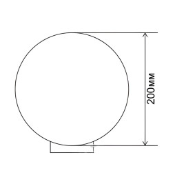 Куля діаметр 200 золота призматична Lemanso PL2103 макс. 25W  + база з E27