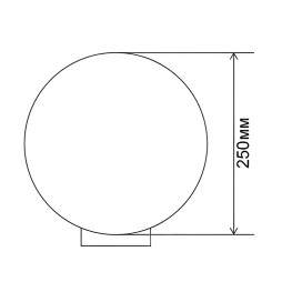 Куля діаметр 250 золота призматична Lemanso PL2104 макс. 25W  + база з E27