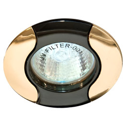 Спот Lemanso  DL80 чорний (графіт) - золото mr16/020