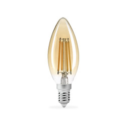 LED лампа TITANUM  Filament C37 4W E14 2200K бронза