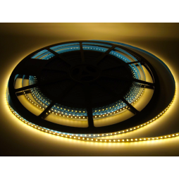 Светодиодная лента 2835-120led-8mm-12V IP20 10W/m 20-22LM/led двойная плата CRI70 3000К (50м бухта) LEDUA