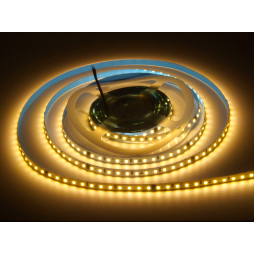 Світлодіодна стрічка 2835-120led-8mm-220V, IP20 8W/m 20-22LM подвійна плата тепла білий 2 роки гарантії LEDUA