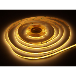 Світлодіодна стрічка COB-296led-8mm-220V IP20 10W/m 90lm/w подвійна плата 3000К RA80 2 роки гарантії (5м бухта) LEDUA