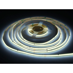 Світлодіодна стрічка COB-296led-8mm-220V IP20 10W/m 90lm/w подвійна плата 6000К RA80 2 роки гарантії (5м бухта) LEDUA