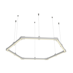 Світильник розбірний світлодіодний підвісний, Гексагон, Соти, стельовий "Шестикутник міні" шестикутник 110-240V 24W 4500k 500*6 білий корпус LEDUA