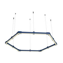 Світильник розбірний світлодіодний підвісний, Гексагон, Соти, стельовий "Шестикутник міні" шестикутник 110-240V 24W 4500k 500*6 синій корпус LEDUA