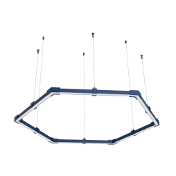 Світильник розбірний світлодіодний підвісний, Гексагон, Соти, стельовий "Шестикутник міні" шестикутник 110-240V 24W 6500k 500*6 синій корпус LEDUA