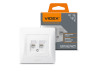 Розетка CAT6+CAT6 двойная компьютерная белая VIDEX BINERA