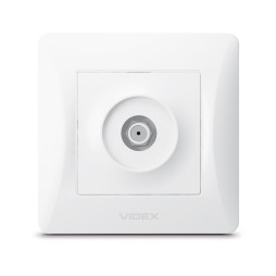 Розетка SAT одинарная спутниковая белая VIDEX BINERA