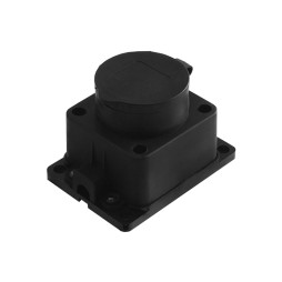 Колодка 1 гніздо з заземленням каучукова Лємансо