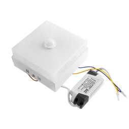 Светильник светодиодный накладной Lemanso LM528 с датчиком движения 12Вт 4500К квадратный