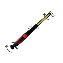 Фонарь аккумуляторный с магнитом FA-019 поворотный 360° складной Красный