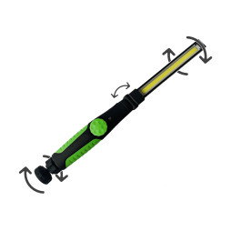 Фонарь аккумуляторный с магнитом KE 20-212 поворотный 360° складной Зеленый