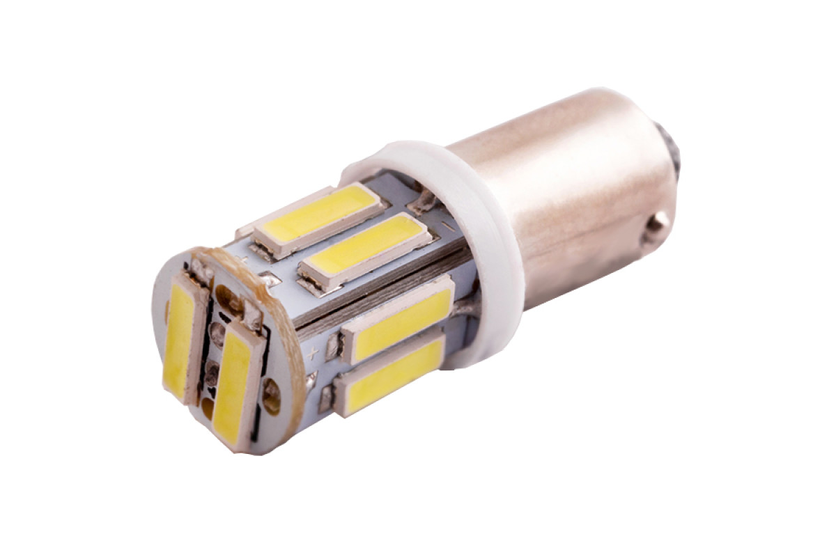 Світлодіодна авто лампа BA9S-7020-10smd білий 12V LEDUA