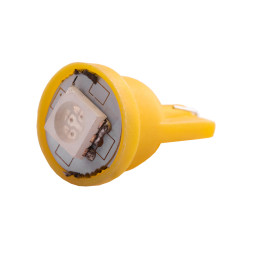 Світлодіодна авто лампа T10-5050-1smd жовтий 24V LEDUA