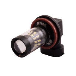 Светодиодная автолампа H11 с обманкой 12В SMD3014-24led + LG-4led белый