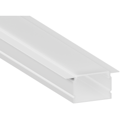 Алюминиевый профиль для светодиодной ленты АЛ-108 2 метра врезной белый LEDUA