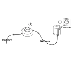 Комплект драйвер 12W+ножний вимикач чорний 12V LEDUA