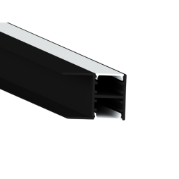 Алюмінієвий профіль для світлодіодної стрічки АЛ-38 2 метра накладний чорний, торцевий ДСП, дерево 18мм LEDUA