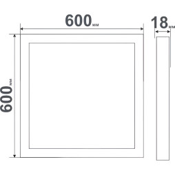 LED панель Lemanso 45W 3700LM 6500K 180-265V / LM1000  6шт/ящик зовн+врізн (метал.драв всередині) (колотий лід)