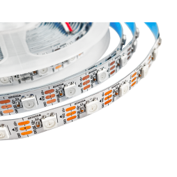 Адресная светодиодная лента SPI WS2812 SMART 1 м SMD5050 60 LED 5В 12Вт/м 1500cmd IP20 RGB