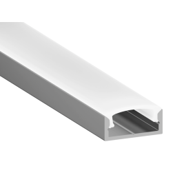 Алюмінієвий профіль для світлодіодної стрічки АЛ-66 2 метра не анодований накладний LEDUA