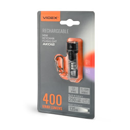 Портативний світлодіодний міні-ліхтарик VIDEX VLF-AK012 400Lm 5000K