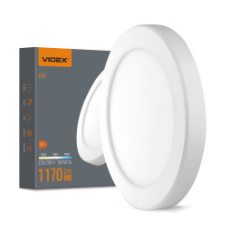 LED світильник круглий VIDEX VL-DL6R-12CW 12W 3000K-4000K-6500K White