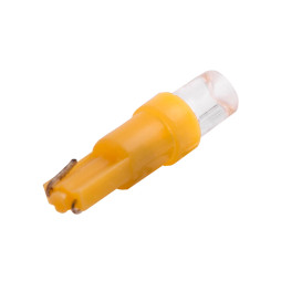 Світлодіодна авто лампа T5-1pc-увігнутий LED жовтий 12V LEDUA