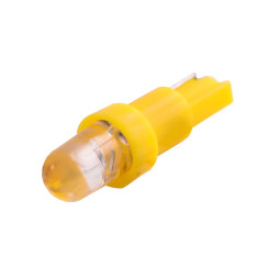 Світлодіодна авто лампа T5-1pc-круглий LED жовтий 12V LEDUA