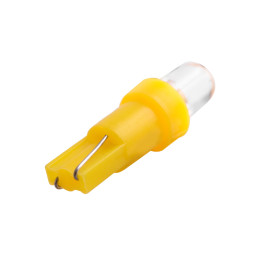Світлодіодна авто лампа T5-1pc-круглий LED жовтий 12V LEDUA