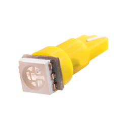 Світлодіодна авто лампа T5-5050-1smd жовтий 12V LEDUA