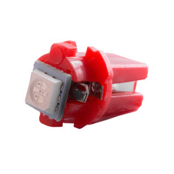 Светодиодная автолампа T5 W1.2W B8.3d 12В SMD5050-1led красный