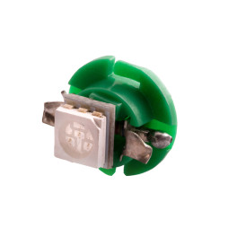 Світлодіодна авто лампа T5-B8.4-1smd-5050 LED зелений 12V LEDUA