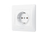 Розетка одинарная с заземлением белая VIDEX BINERA