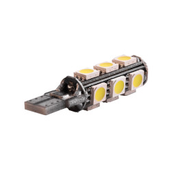 Светодиодная автолампа T10 W5W с обманкой 12В SMD5050-13led белый