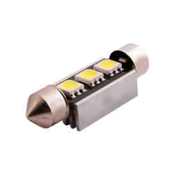 Светодиодная автолампа C5W SV8.5 с обманкой 12В 39мм SMD5050-3led белый