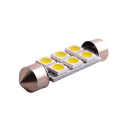 Світлодіодна авто лампа S85-41mm-6smd 5050 білий 12V LEDUA