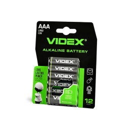 Батарейка щелочная Videx LR03 / AAA BLISTER 12 шт