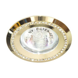 Встраиваемый светильник Feron DL103-C под лампу прозрачное золото