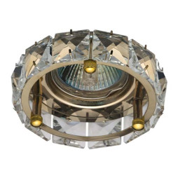 Встроенный светильник Feron CD4525 под лампу прозрачное золото