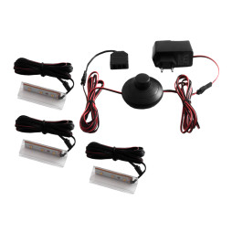 Комплект светодиодных клипс пластиковых LEDUA для подсветки стеклянных полок 3шт 110-240В белый