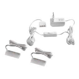 Комплект светодиодных клипс пластиковых LEDUA для подсветки стеклянных полок 2шт 110-240В синий