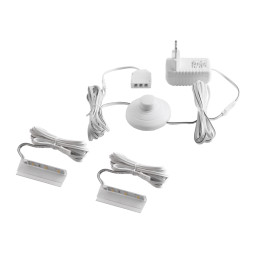 Комплект светодиодных клипс пластиковых LEDUA для подсветки стеклянных полок 2шт 110-240В синий