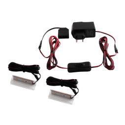 Комплект светодиодных клипс пластиковых LEDUA для подсветки стеклянных полок 2шт 110-240В синий