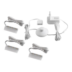 Комплект светодиодных клипс пластиковых LEDUA для подсветки стеклянных полок 3шт 110-240В синий