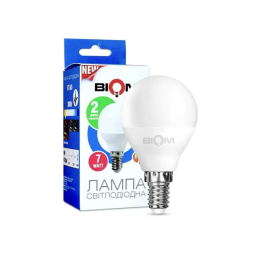 Светодиодная лампа Biom ВТ-565 G45 7Вт E14 3000K матовая