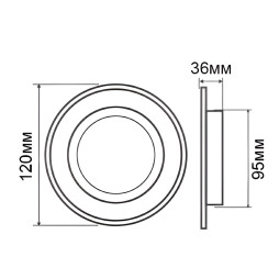 LED панель Lemanso 9W 360LM 4500K 85-265V коло / LM1031 + скло Монтана